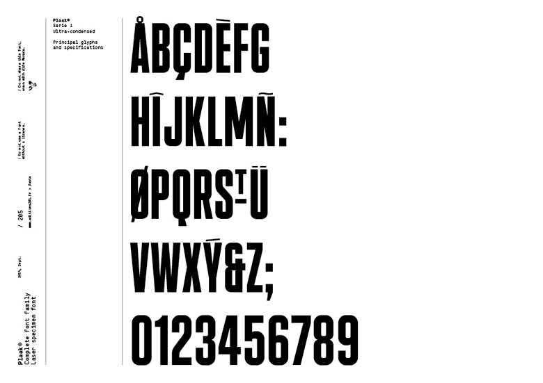 editorial newspaper Typeface font Damien Gautier bureau 205 capitals