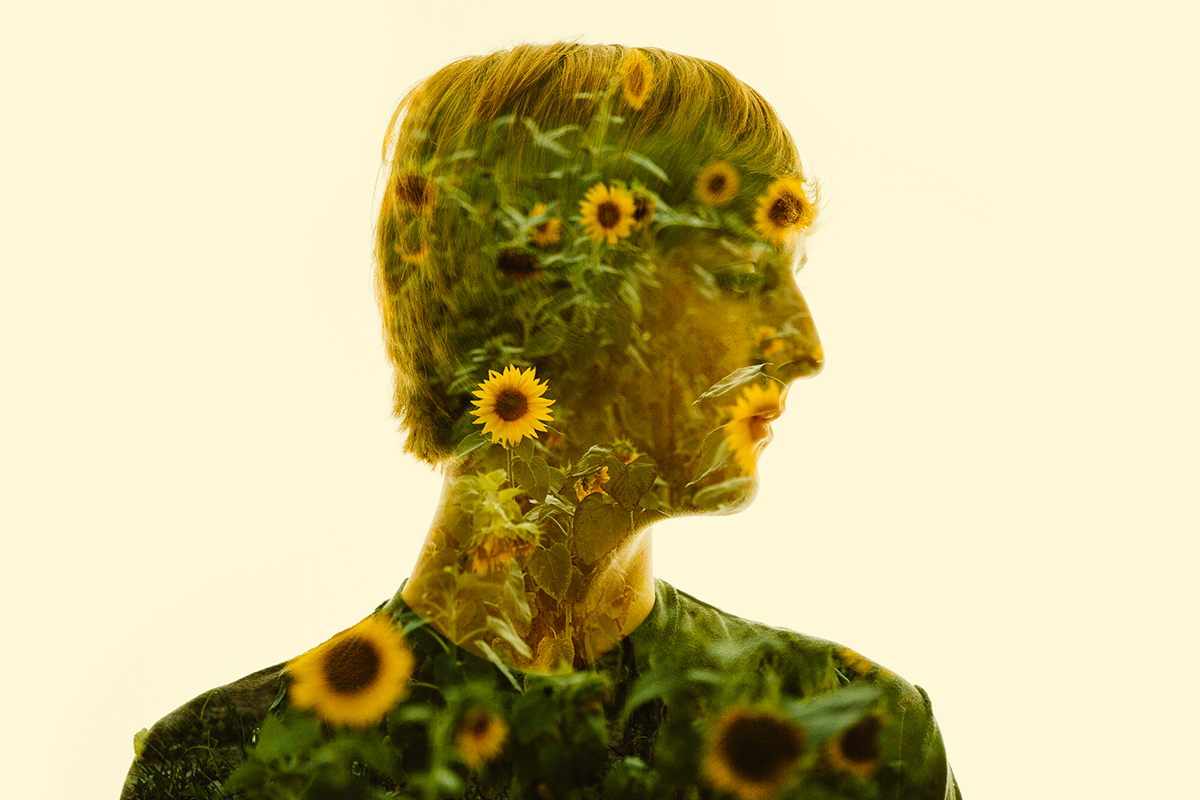 double exposure brandon kidwell sunflower Nature youth adolescence abstract relationship Love growth teenagers teens kids