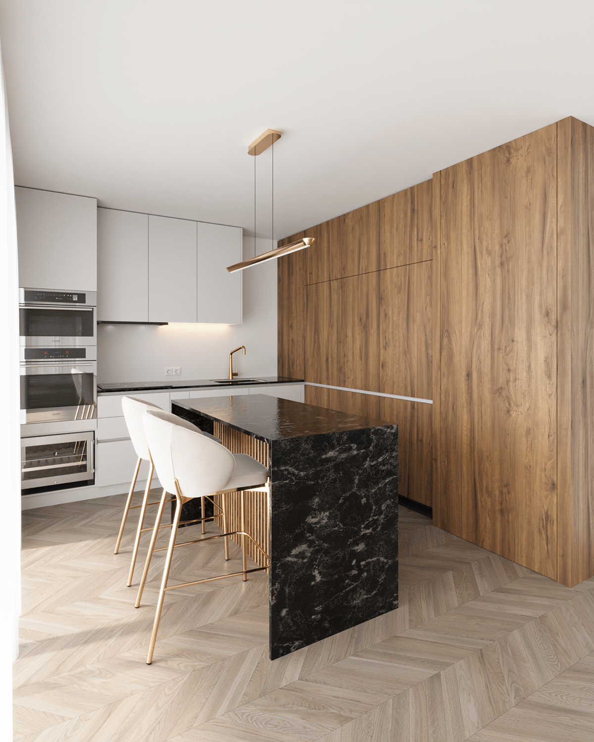 kitchen interior design  Render visualization 3ds max corona CGI modern design marketing  