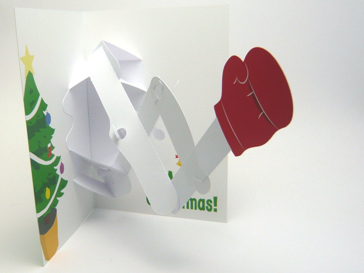 card greeting Christmas Valentine's Punching Glove