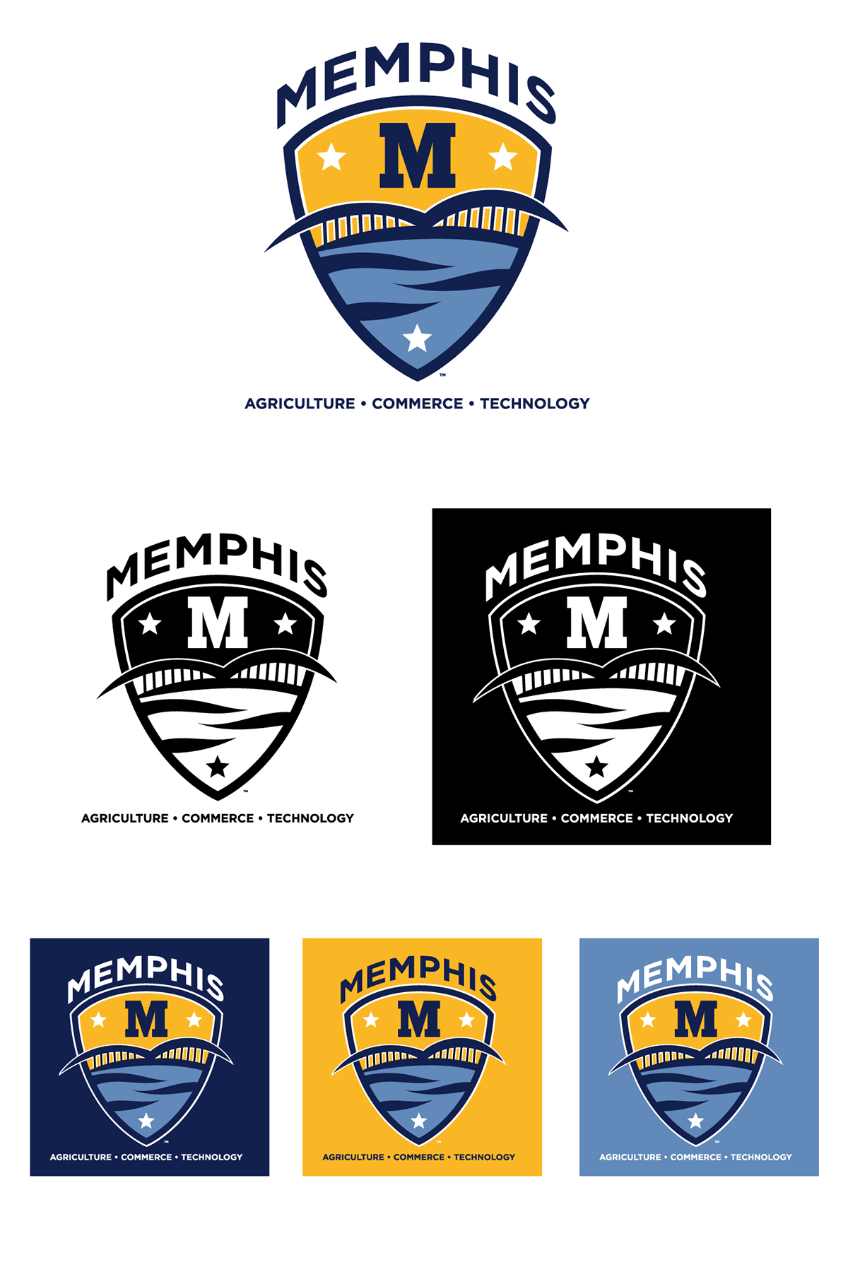 Memphis logo Logo Design Memphis logo City branding identity identity creation Identity Development
