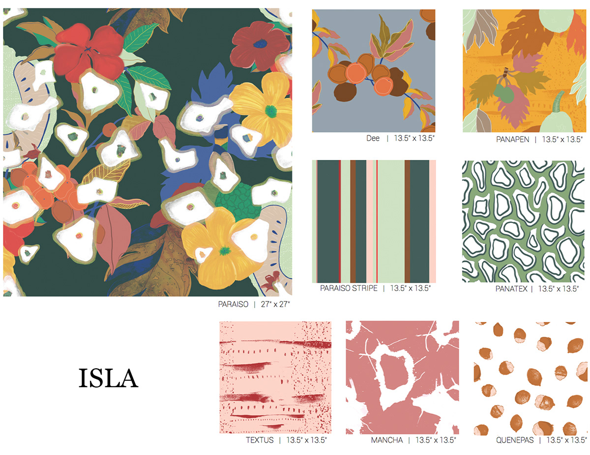 Tropical textile design  interior design  print pattern puerto rico island vibes Repeat Pattern wallpaper