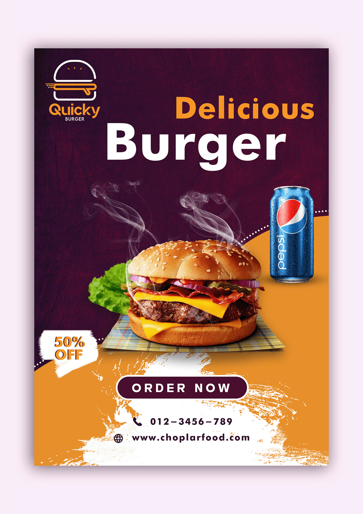 burger design graphic photoshop retouch