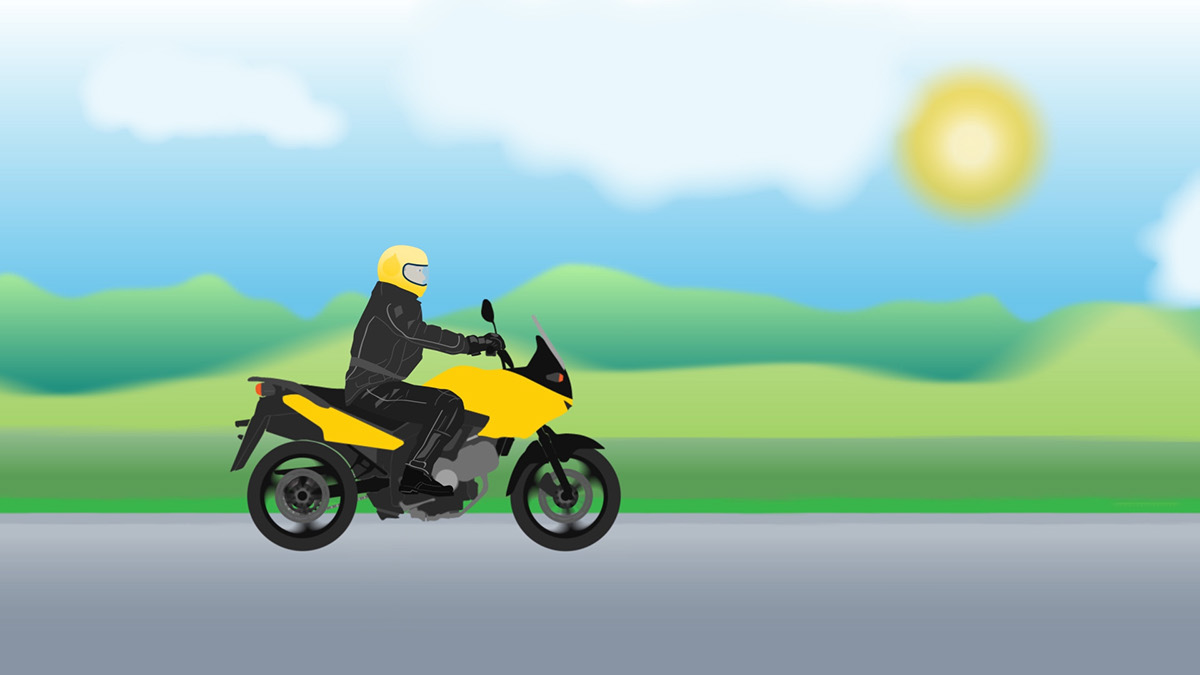 motorcycle motorbike explainer advert vector chain technical illustration Lubrication chain spray expressions