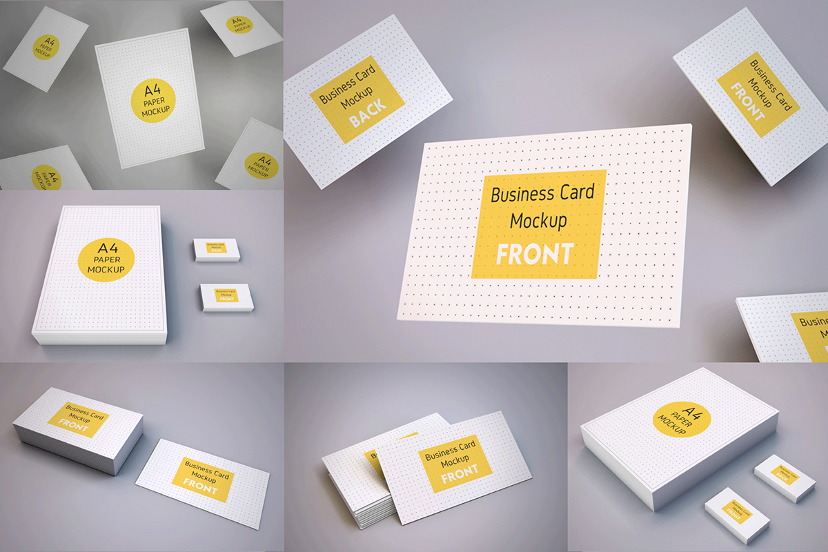 business card visiting card A4 paper stationary Mockup template poster free mockups hi-res