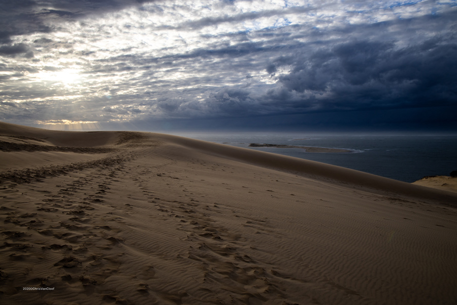 dune dune du pilat Jakobs ladders light sea thunderstorm