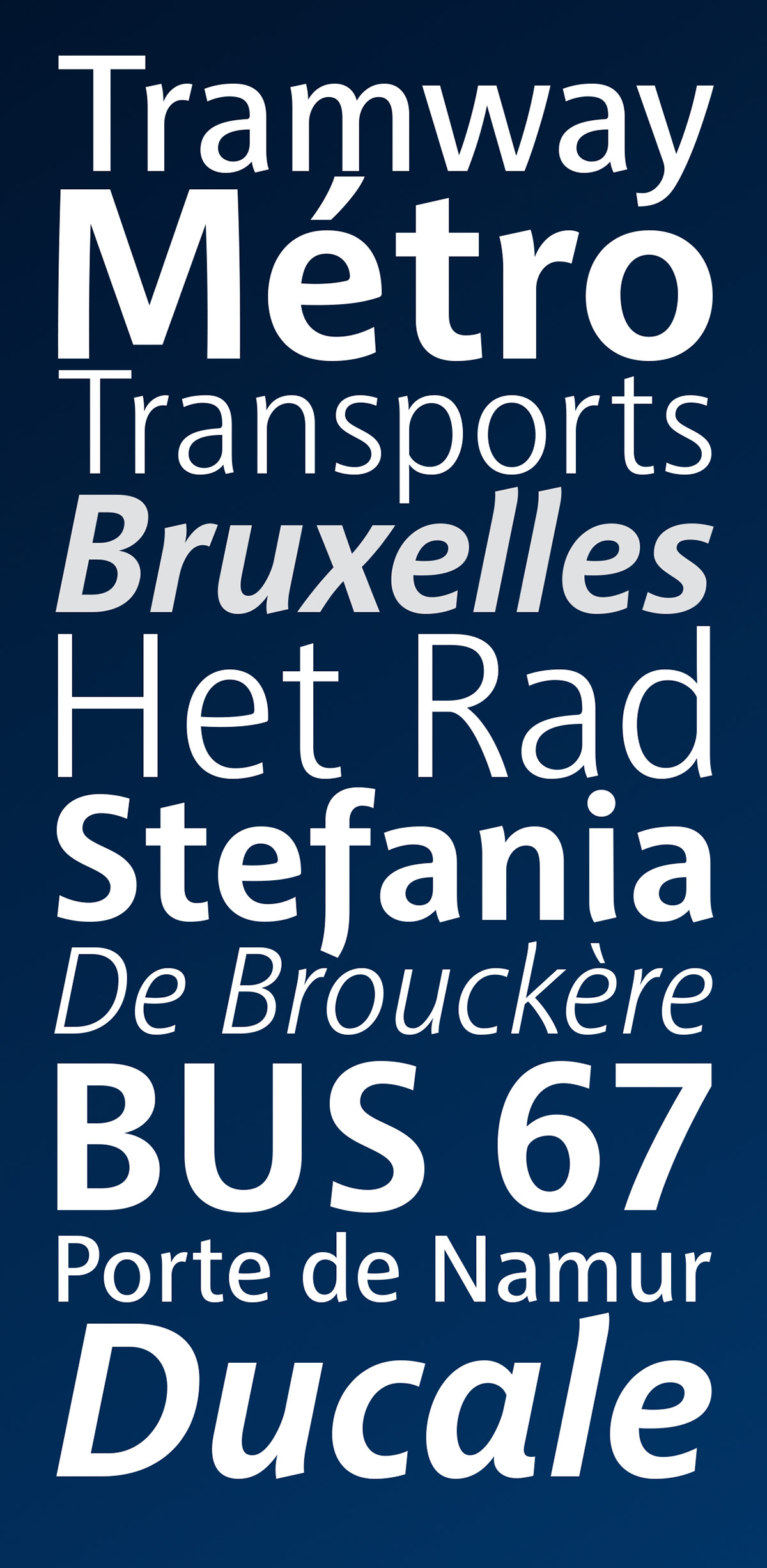 Adobe Portfolio custom typo custom font type design police de caractères lettering stib bruxelles Typo Bruxelles Typo métro