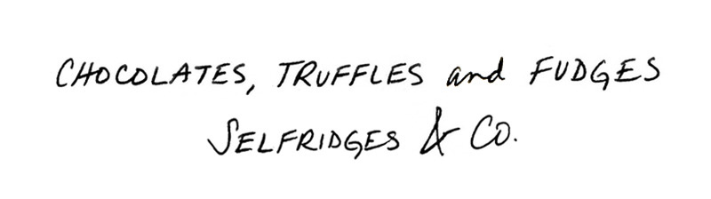 chocolate Fudge truffle sweet Boxed Selfridges watercolor digital Chocolate Illustration