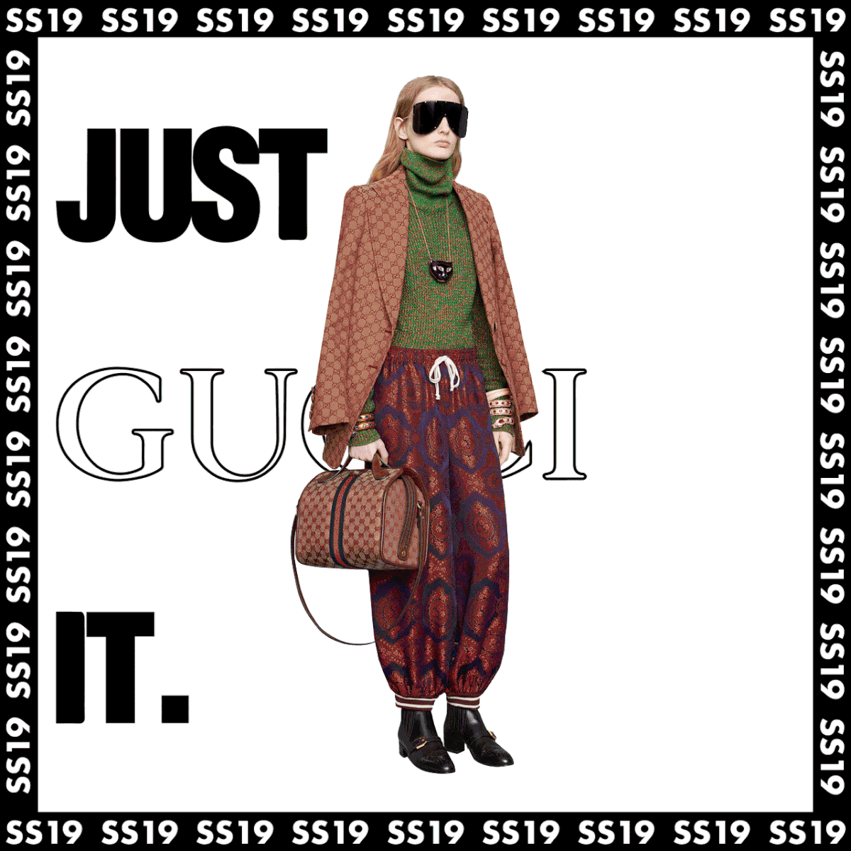 gucci poster Nike Fashion  graphicdesign graphism graphisme gif Mode affiche