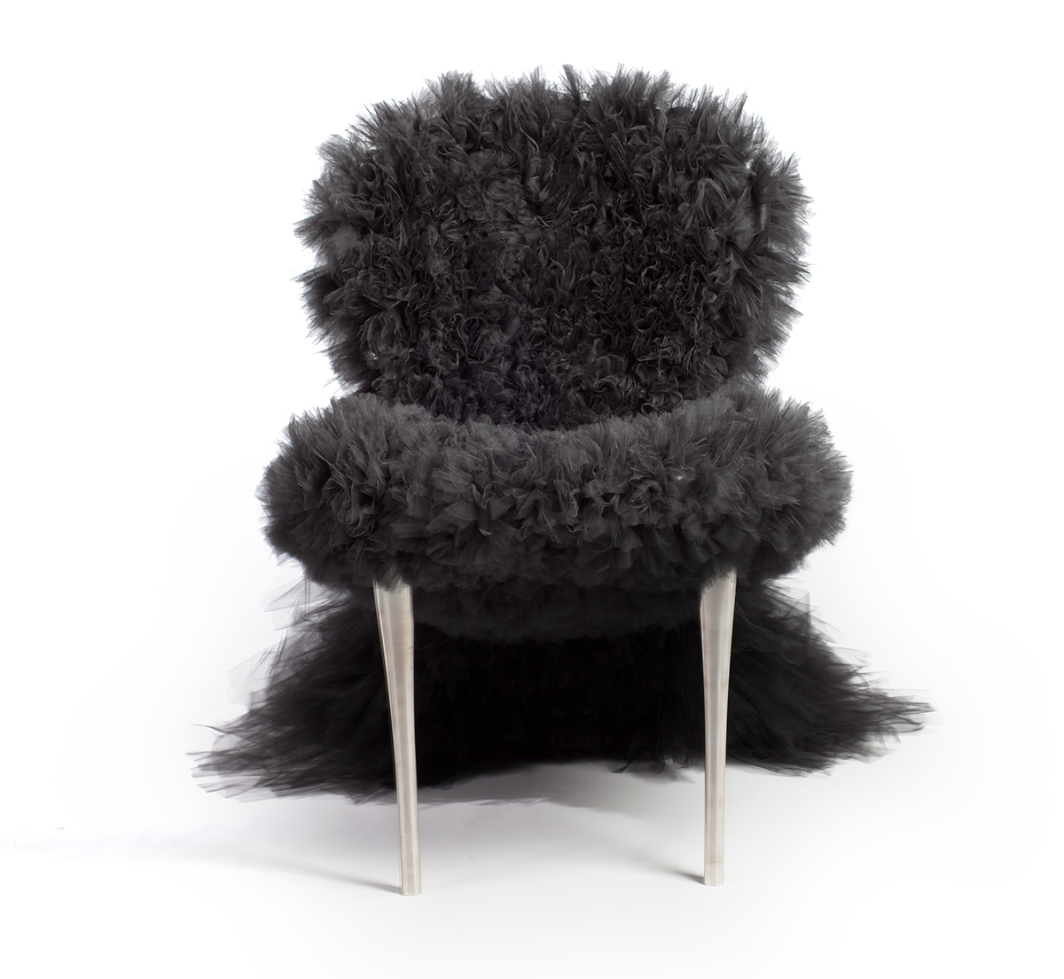 furniture design  tulle chair ruffles Fashion Inspired texture