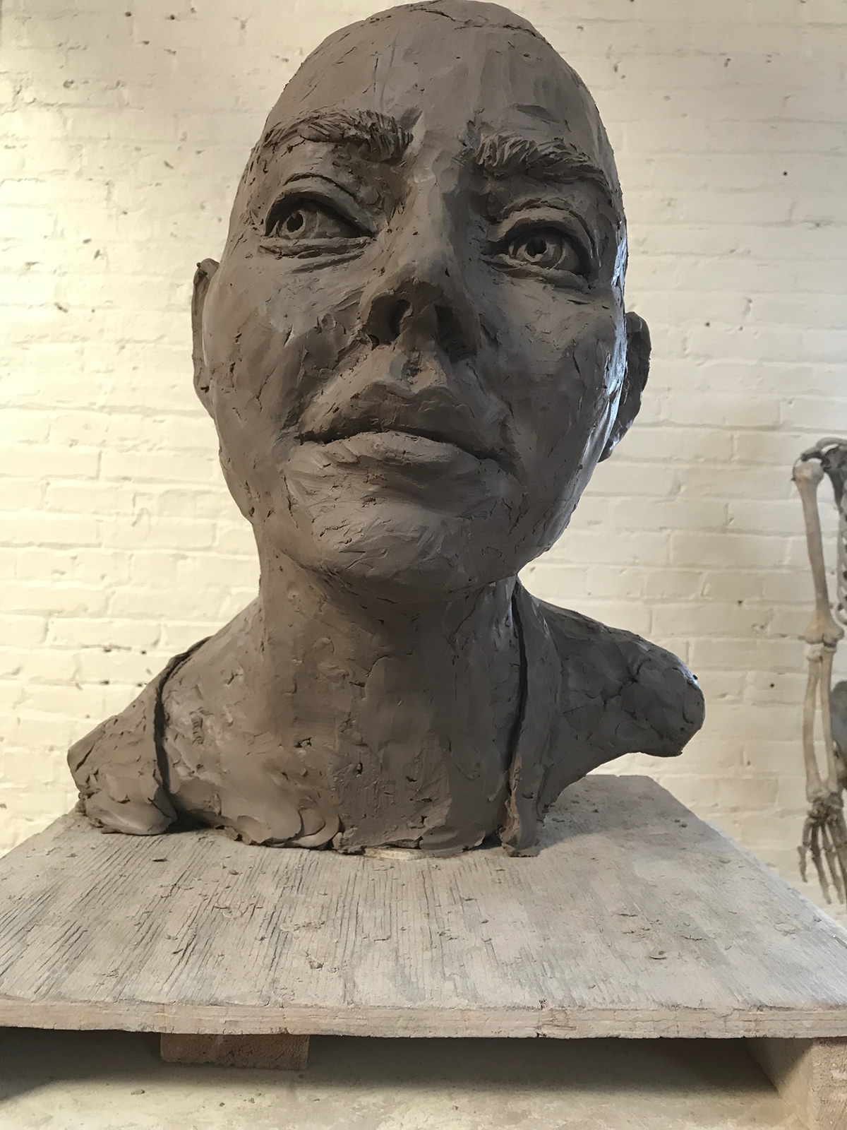 sculpture portrait bust female head sculpting  clay water based clay Observed study