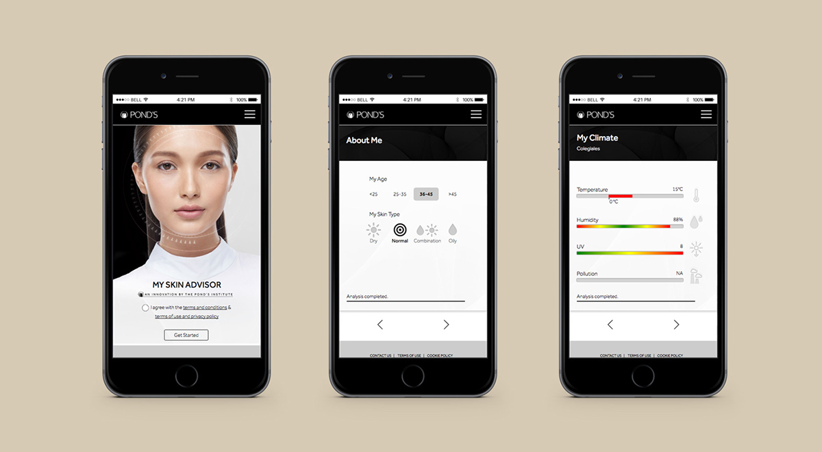 ponds altais skin advisor app desktop mobile