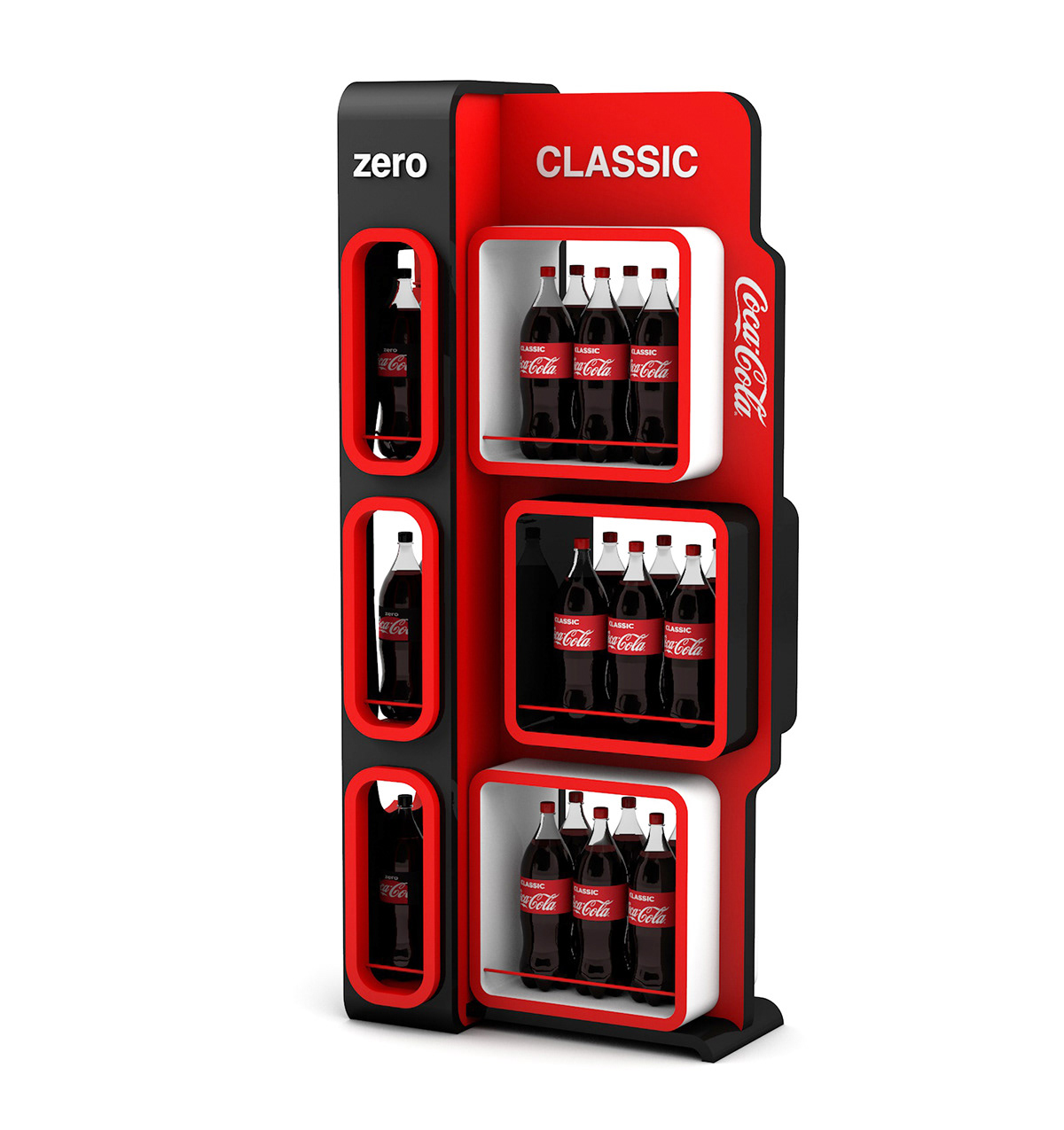 3D booth coca cola design Display displayer pos posm Stand