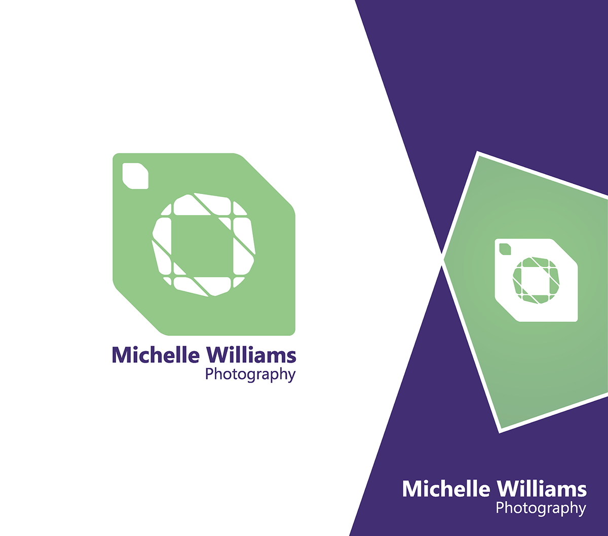 graphic design logo photographer Michelle williams camera lens watermark