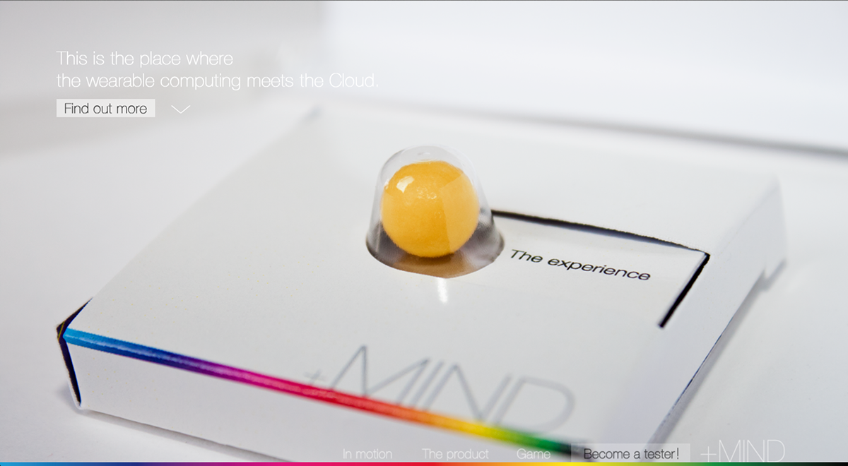 +MIND nanotech device UI ux cloud Experience future ad