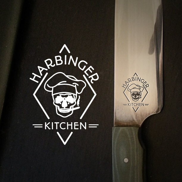 logo knife skull kitchen