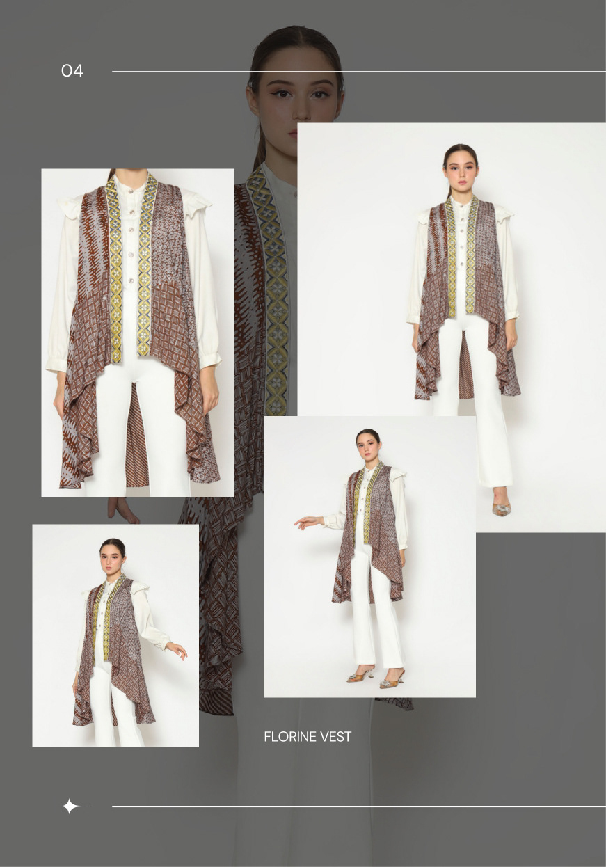 Fashion  batik Catalogue design aesthetic