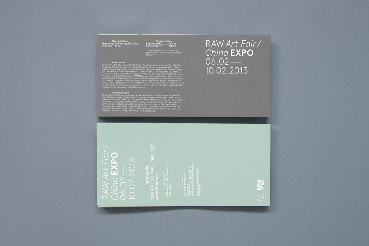 RAW Art Fair art Fair raw information design leaflet folder