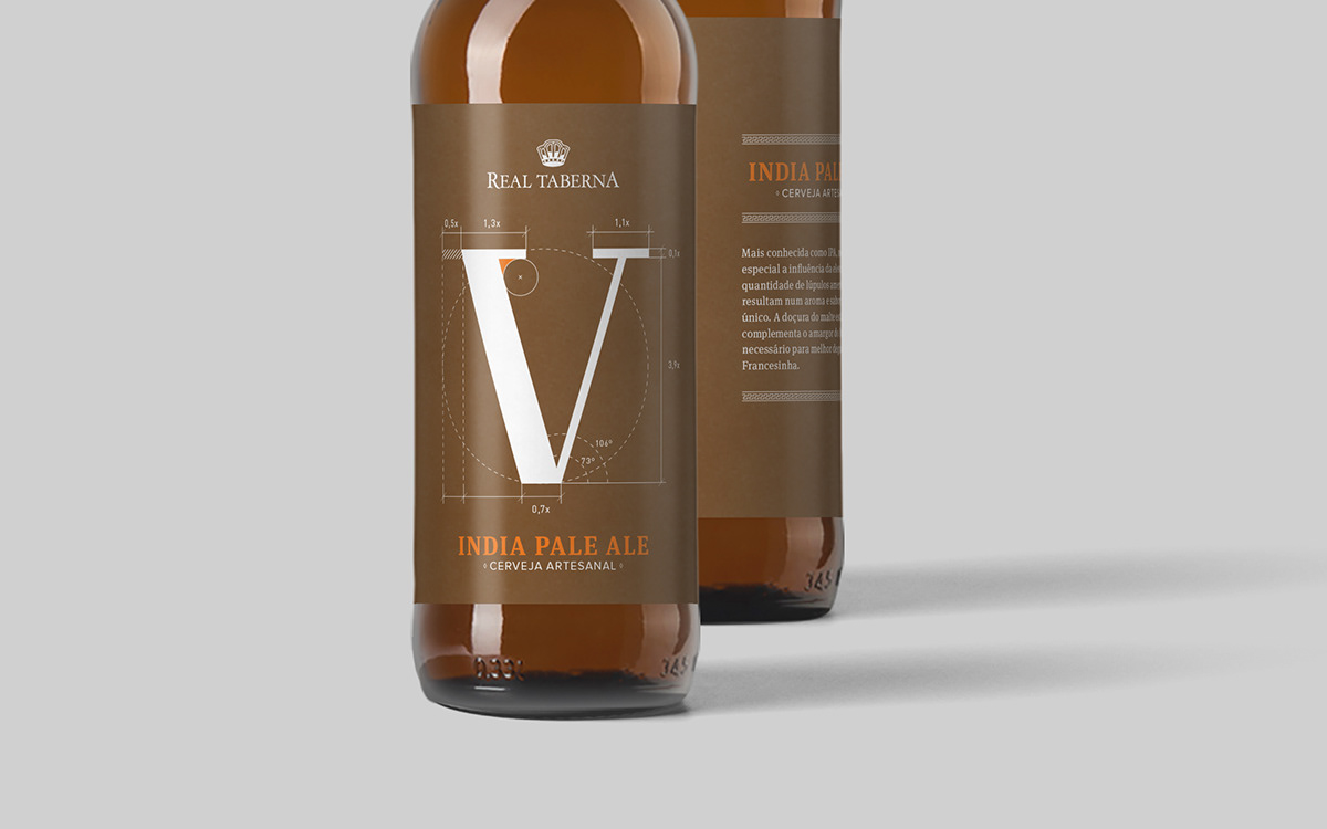 Rome vitruvio Roman Numerals craft beer Packaging labels cerveja letra real taberna Braga antecamara studio