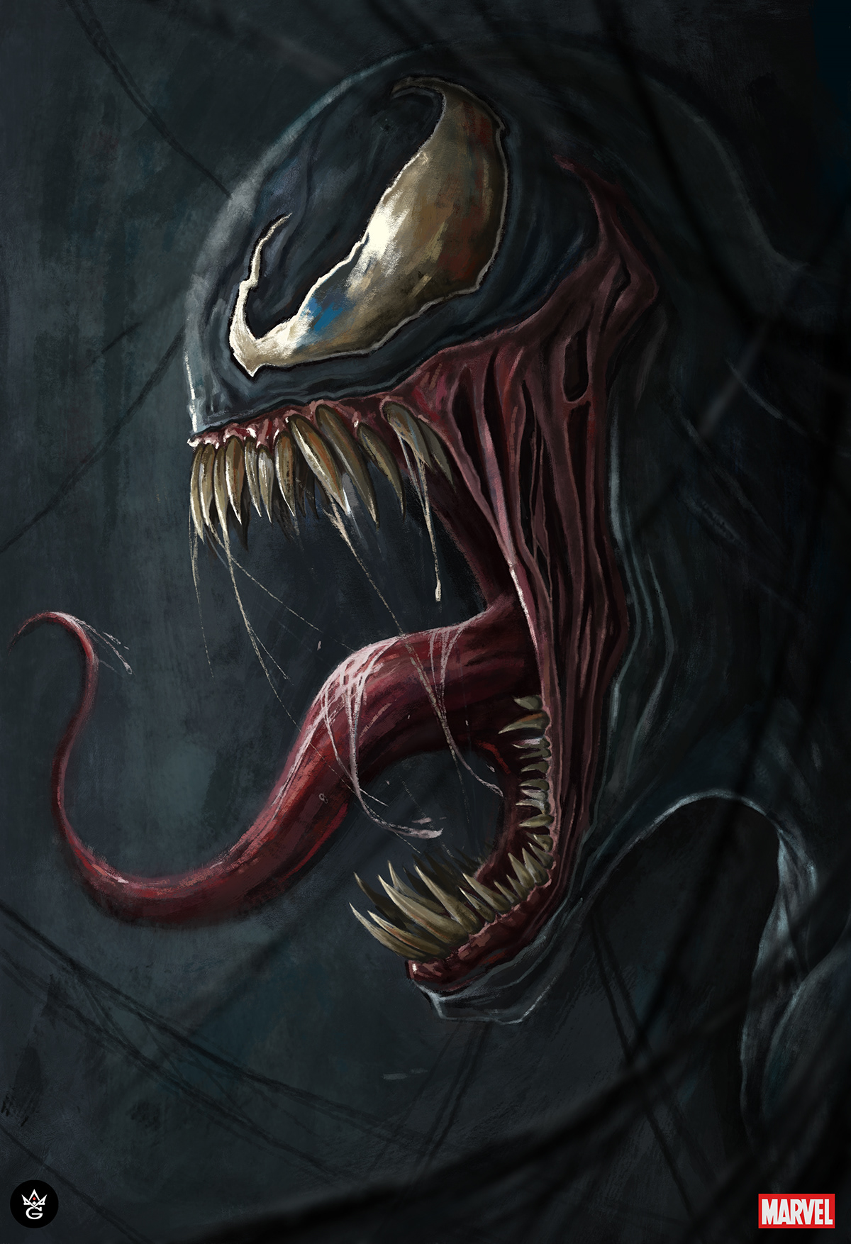 spiderman venom marvel painting   print digital wacom brush photoshop