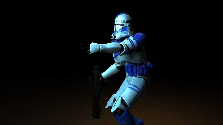 Clone trooper star wars 3d max Attack ilumination