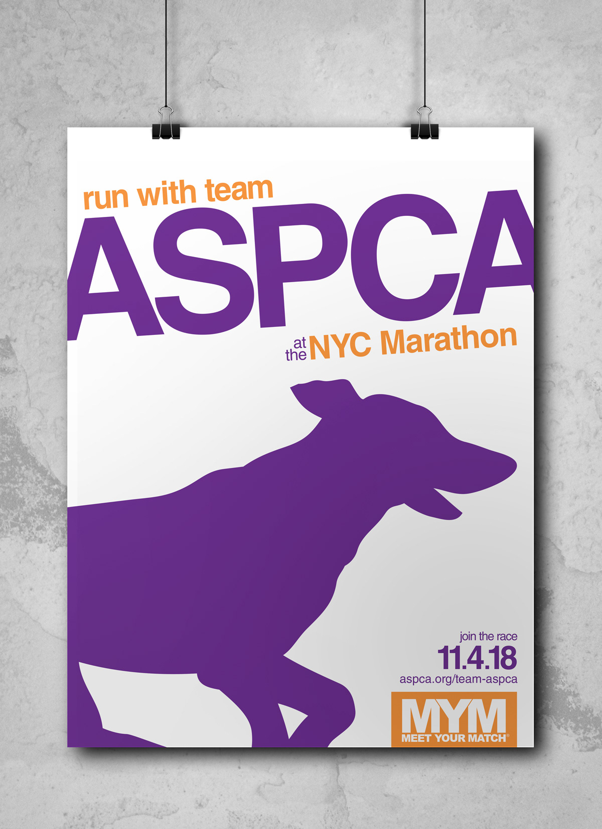 aspca pets new york city Marathon poster graphic design  print design 