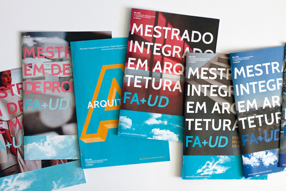 faud faculdade ARQUITETURA FAUTL brochuras identity type lettering fa Faculdade de Arquitectura lisboa