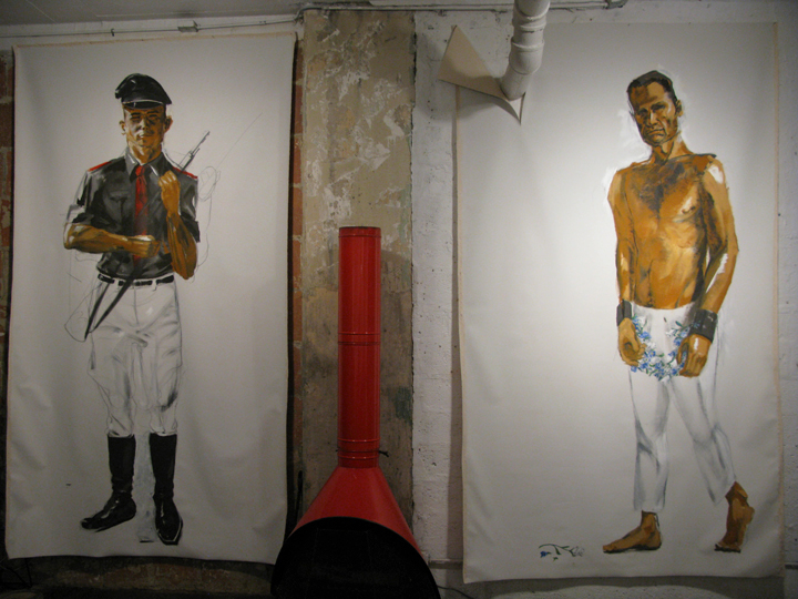 mixed media installation gallery show jean genet figure Work self portrait gender identity gay art