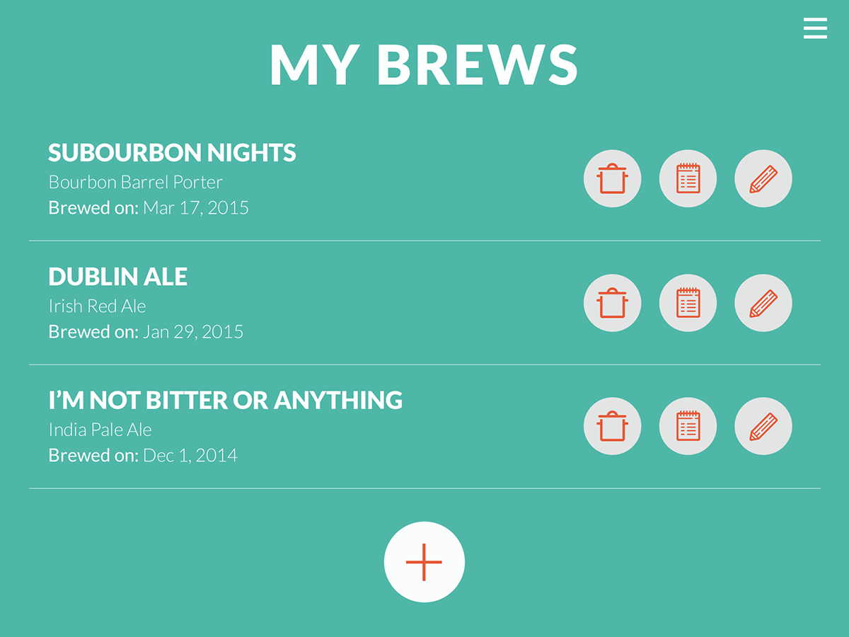 iPad beer UI app user experience design