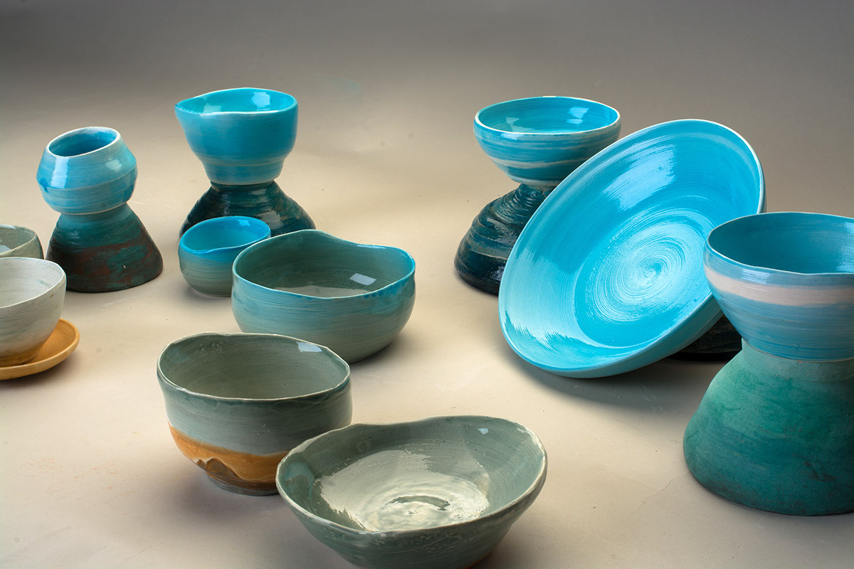 ceramics  porcelain Landscape SKY beach earthware sea water