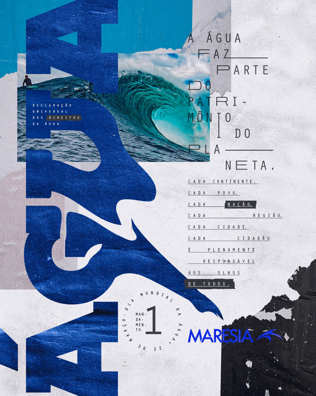 agua onu design Surf natureza collage poster wave onda Maresia