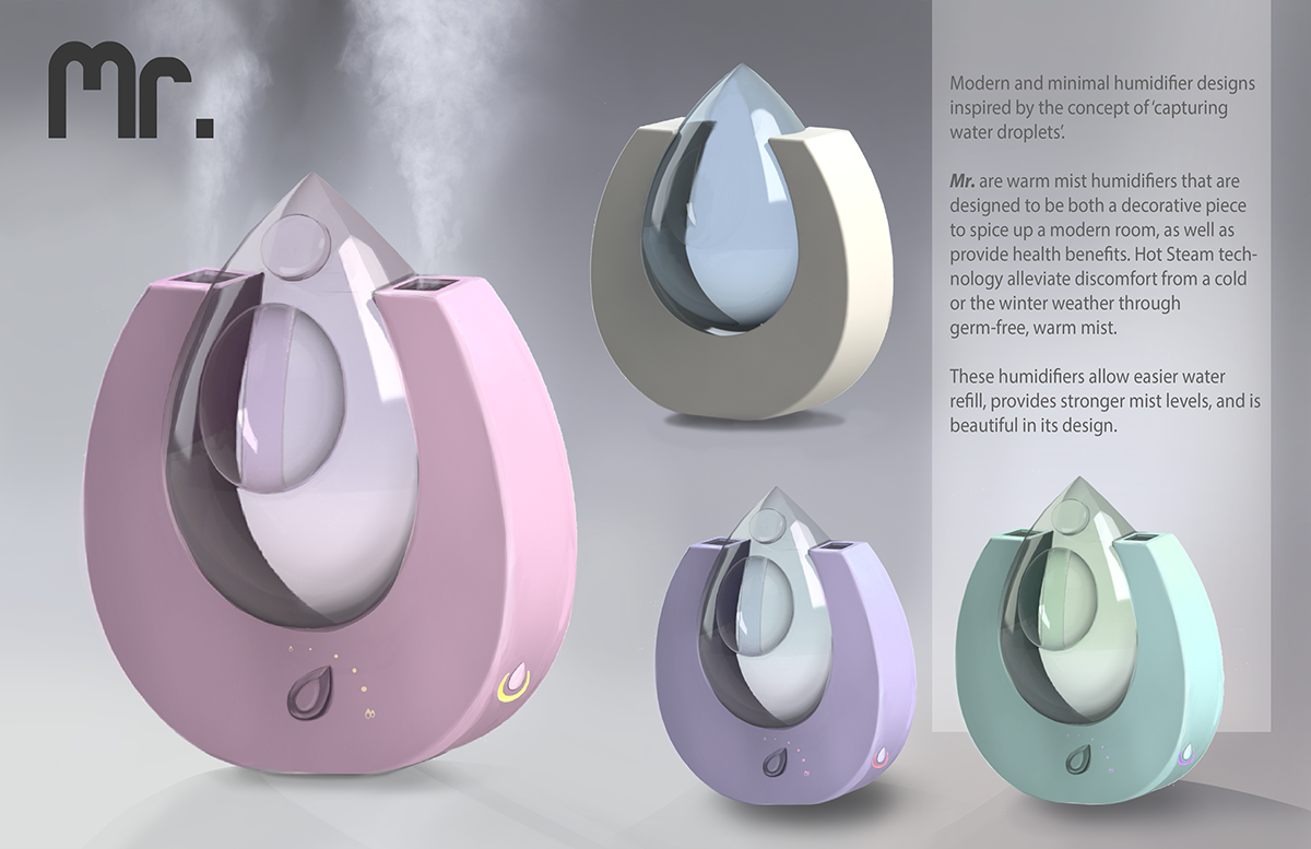 humidifier product industrial design Mister decor minimal mist home appliance