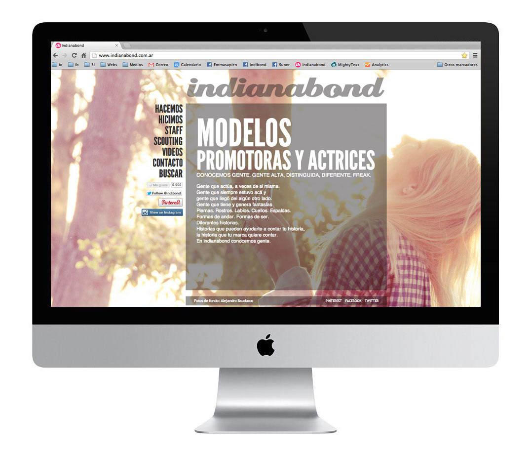 Website agency models promotoras Diseño web indiana Bond girls sitio Web wordpress content manager