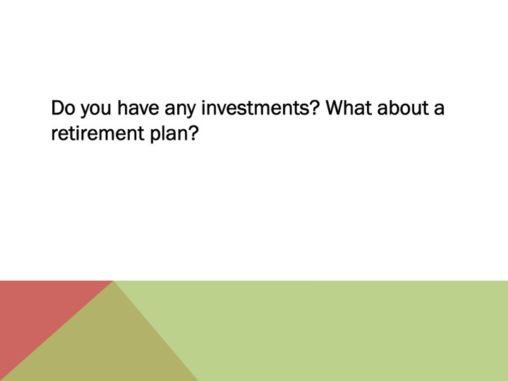 personal finance savings retirement questions
