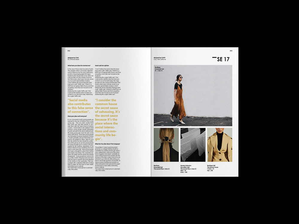 magazine brochure Album Booklet Catalogue corporate Lookbook minimal editorial design