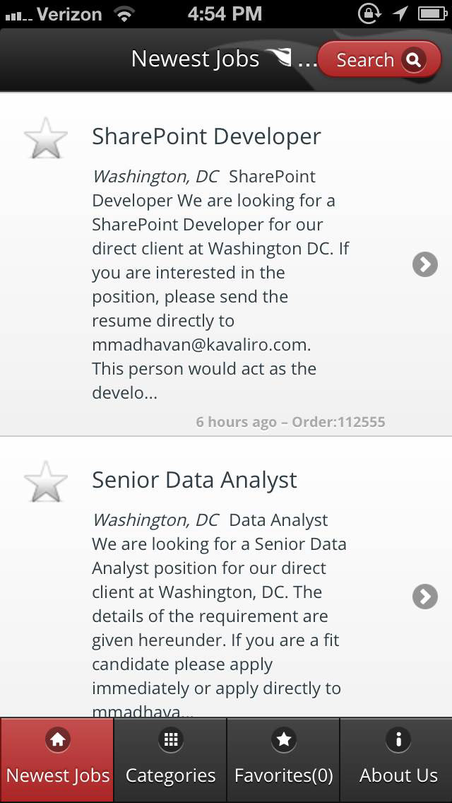 ios job board searching Contingency Design Project Management  jquery mobile phonegap