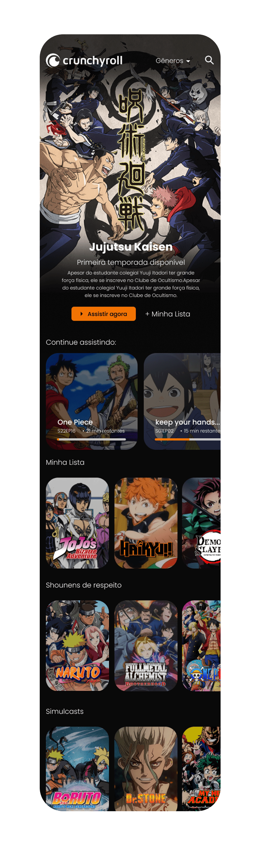 anime app Crunchyroll Streaming UI ux