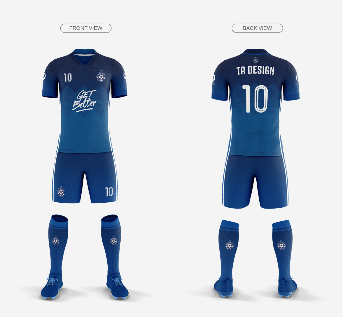 Download Men's Full Soccer Team Kit Mockup V1 on Behance
