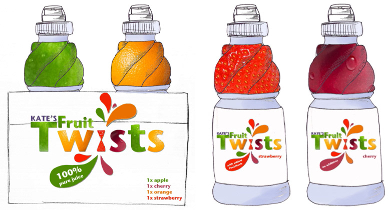 Good Creative Kates Fruit Twists juice Fruit Twist Point of Sale