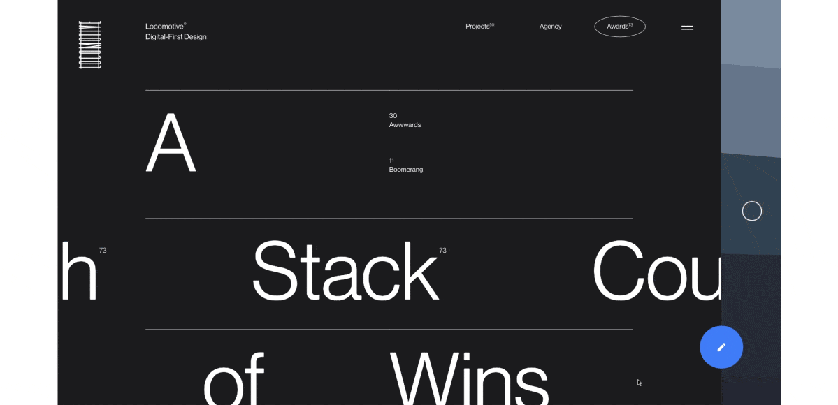 agency locomotive Montreal lines typography   black and white swiss portfolio ai Fun