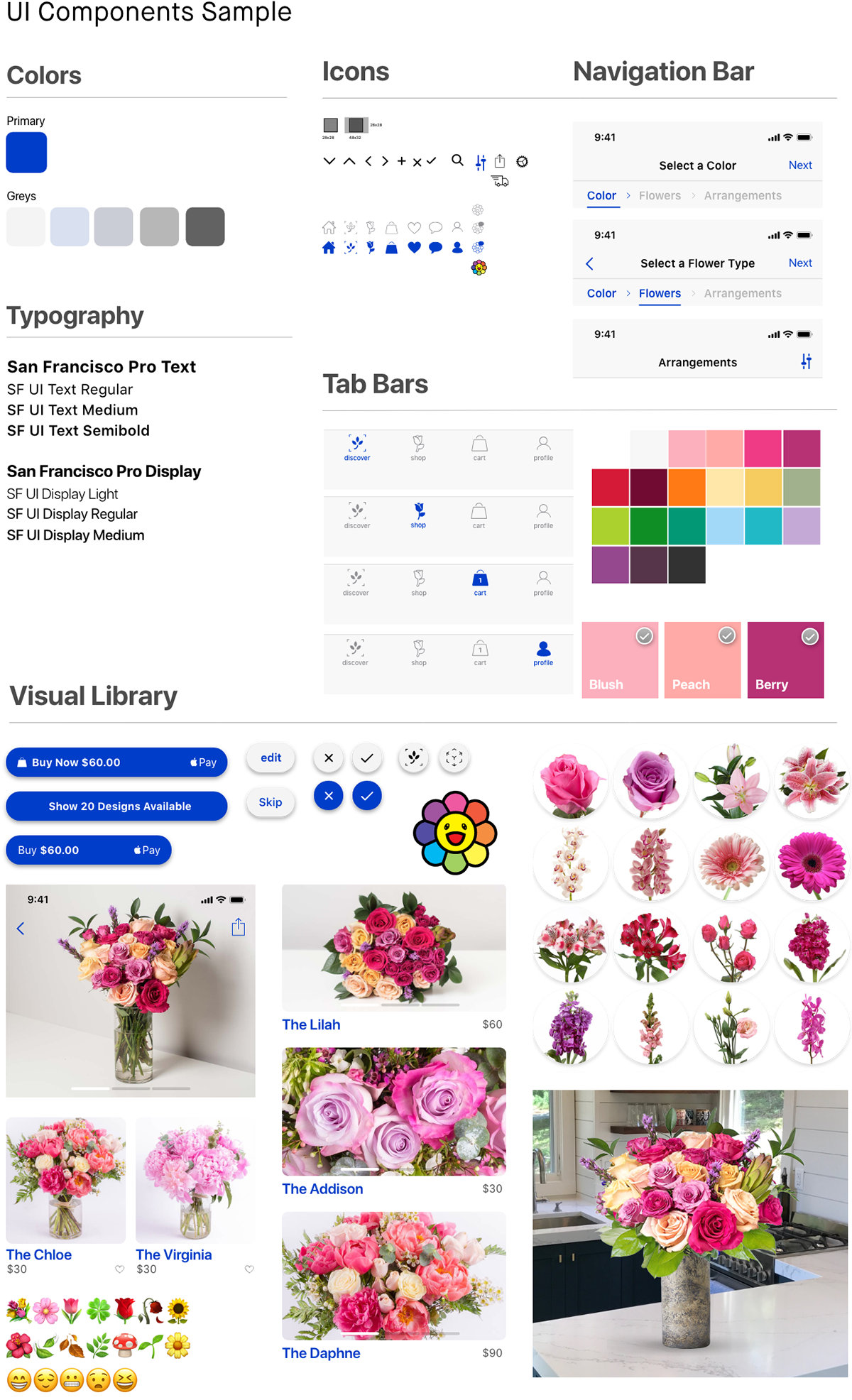 adobexd user interface user experience design design strategy Ecommerce Flowers checkout delivery UI/UX