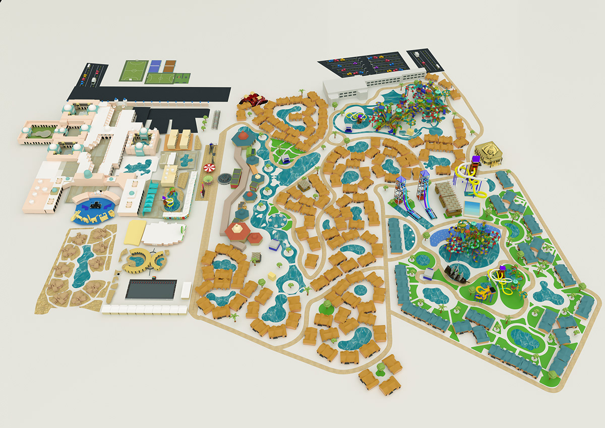 pickalbatros Neverland Resorts 3D Advertising  print brochure design map