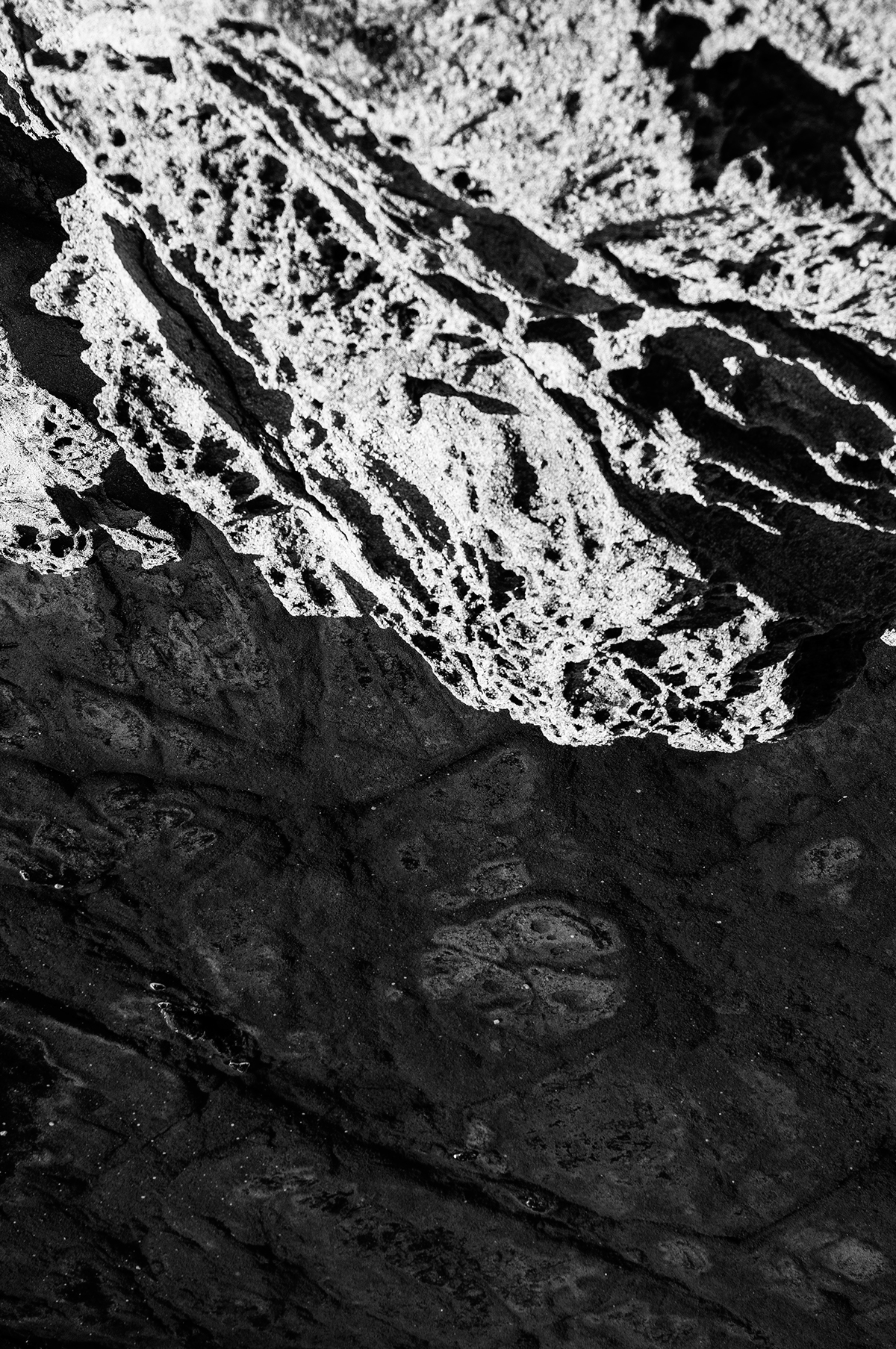 abstract black and white colorless Aline scape rocks art monochrome