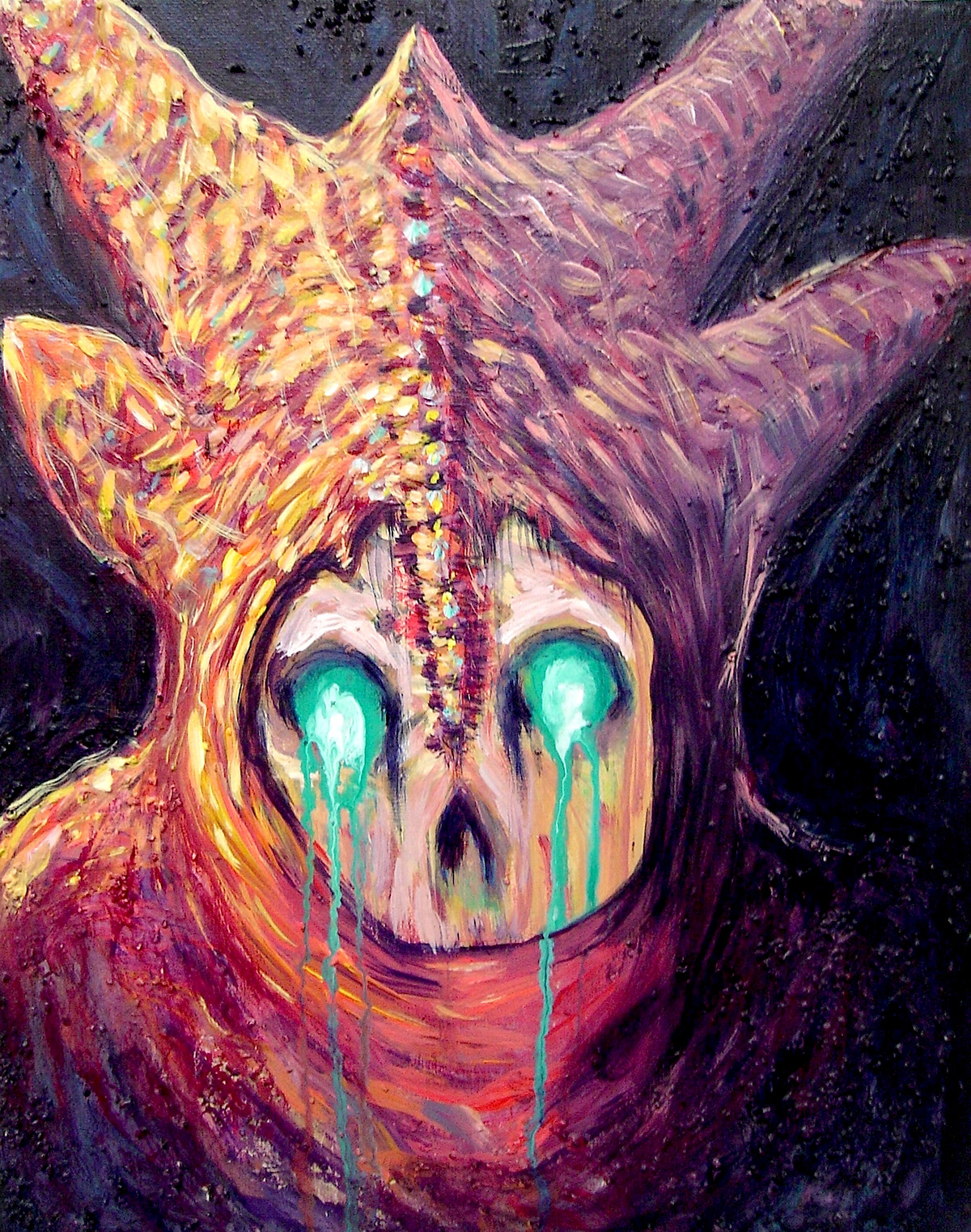 macabre weird skull fantasy queen Space  underwater creature colorful vibrant morbid Beautiful Joseph butler