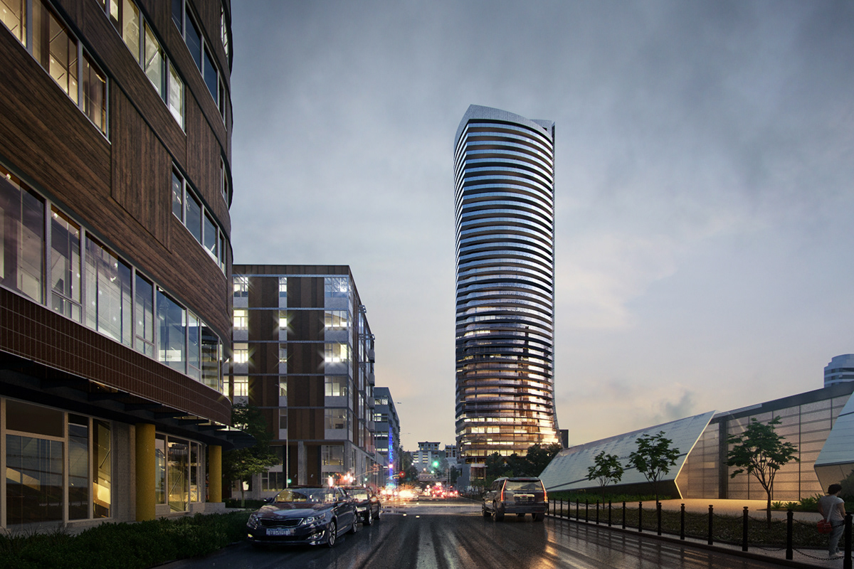 motiv motyw podwojewski seattle architecture rendering archviz Perkins+Will skyscraper residential