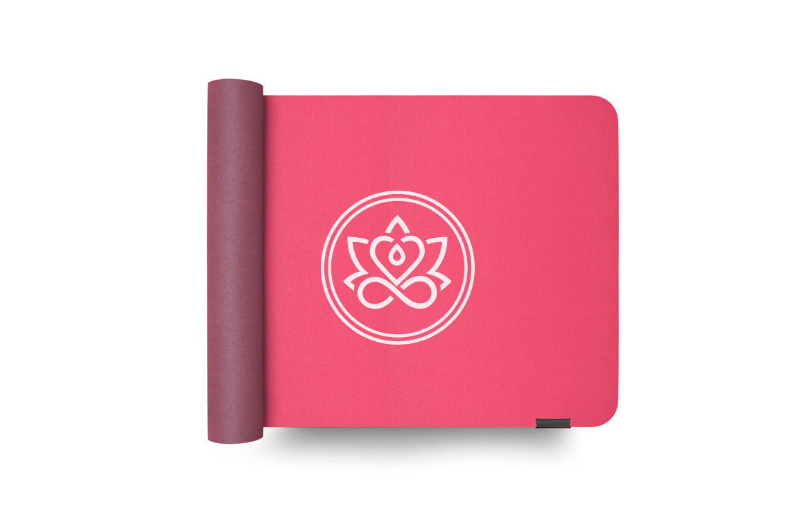 Yoga branding  mat Minimalism hearth Logotype logo brands Lotus flower