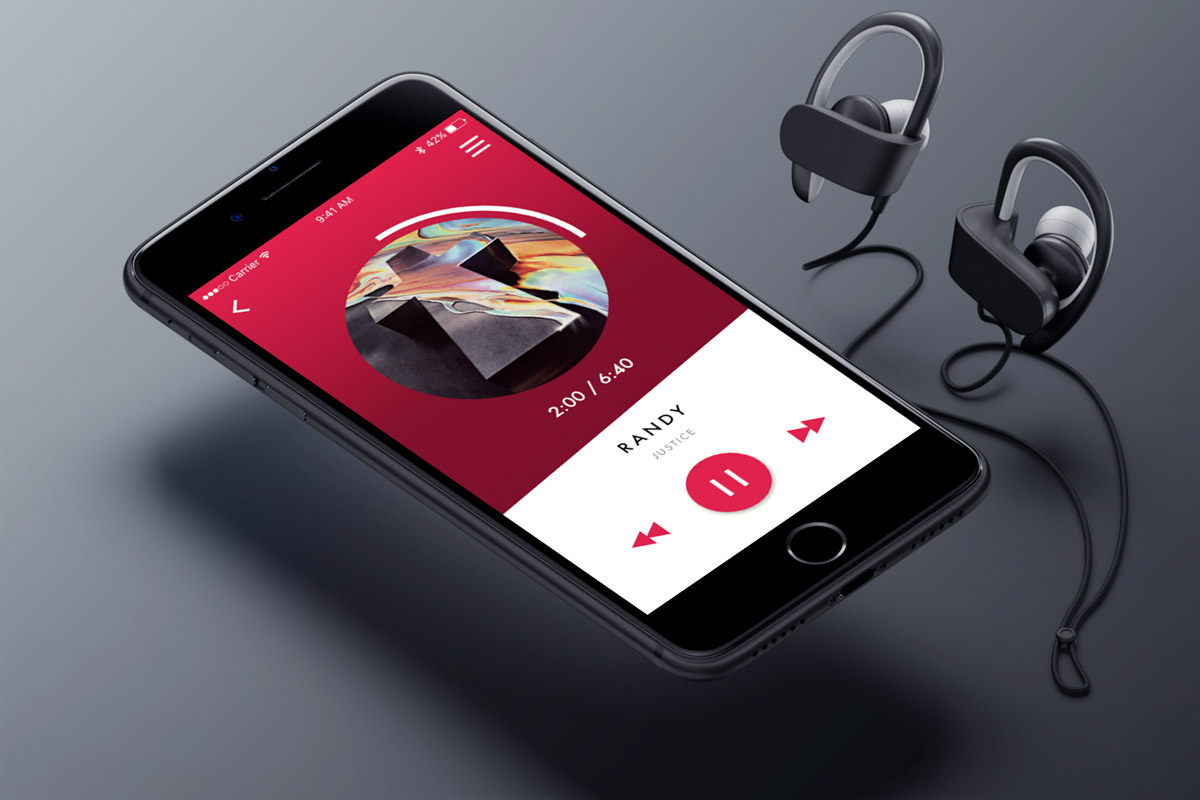 music player Music Player modern minimalist design Appdesign Webdesign DailyUI