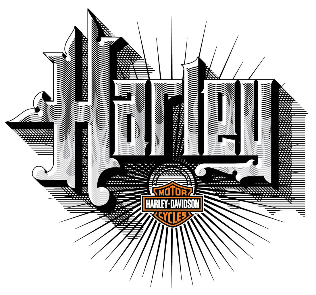 Apparel Design t-shirt tee design tee harley Harley Davidson lettering
