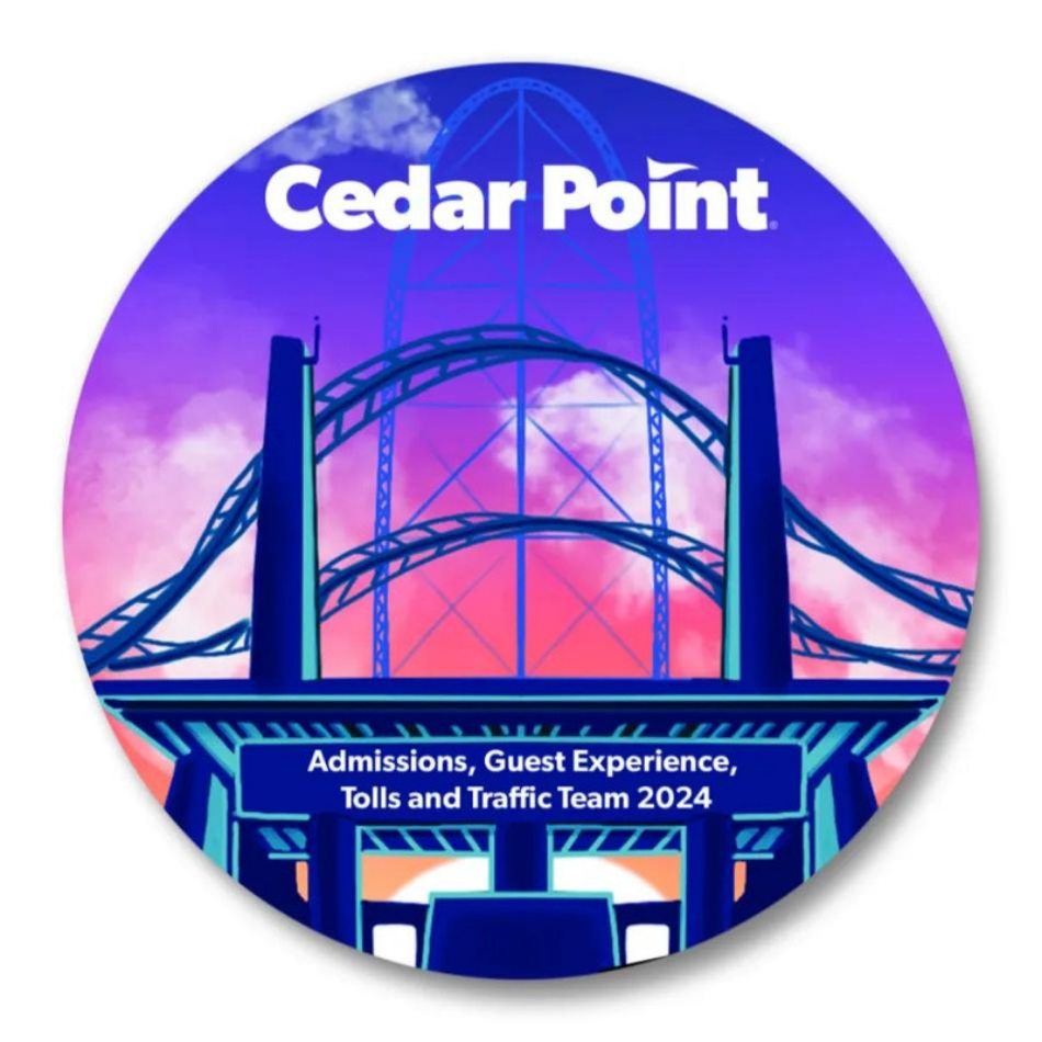 cedar point roller coaster pin design ILLUSTRATION  graphic design  Advertising 