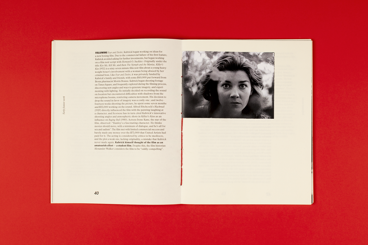 Stanley Kubrick Kubrick Cinema Monograph book red Stanley Futura bold cover binding black
